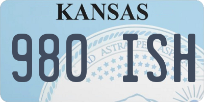 KS license plate 980ISH