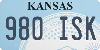 KS license plate 980ISK