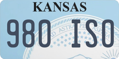 KS license plate 980ISO