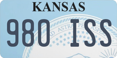 KS license plate 980ISS