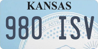 KS license plate 980ISV