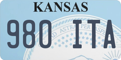 KS license plate 980ITA