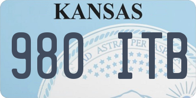 KS license plate 980ITB