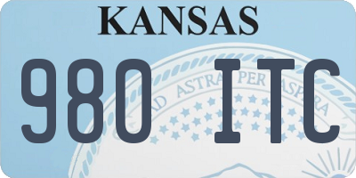 KS license plate 980ITC