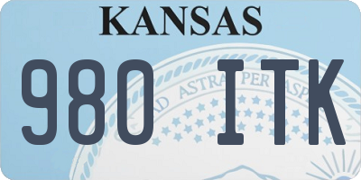 KS license plate 980ITK