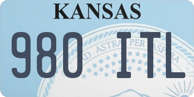 KS license plate 980ITL
