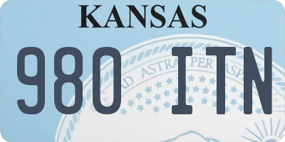 KS license plate 980ITN