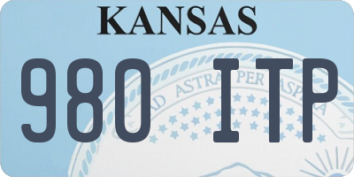 KS license plate 980ITP