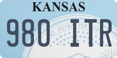 KS license plate 980ITR