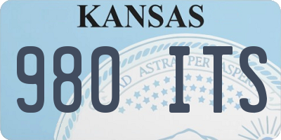 KS license plate 980ITS