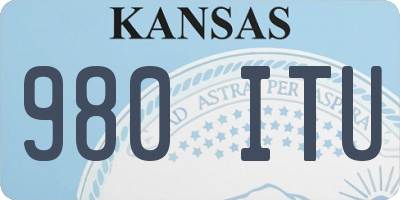 KS license plate 980ITU