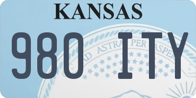 KS license plate 980ITY