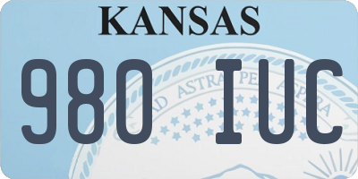 KS license plate 980IUC