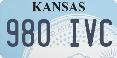 KS license plate 980IVC