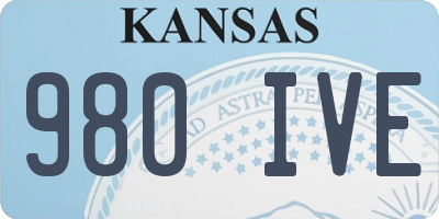 KS license plate 980IVE