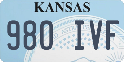 KS license plate 980IVF