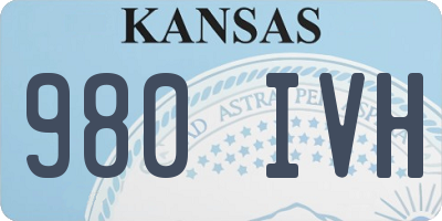 KS license plate 980IVH