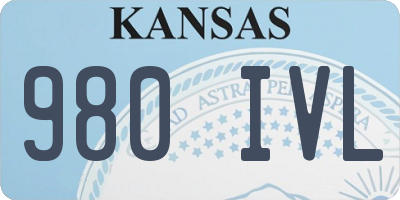 KS license plate 980IVL