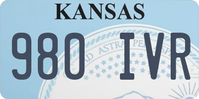 KS license plate 980IVR