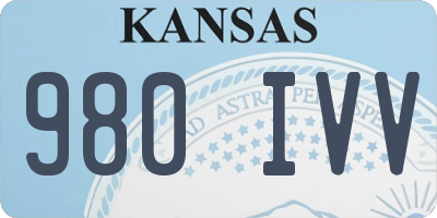 KS license plate 980IVV