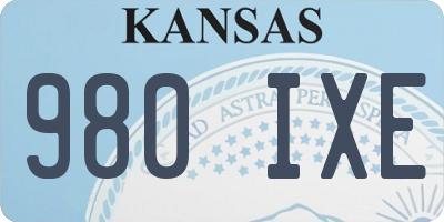 KS license plate 980IXE