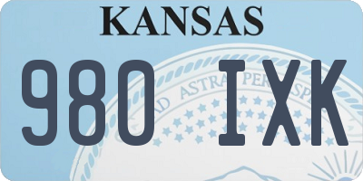 KS license plate 980IXK