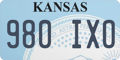 KS license plate 980IXO
