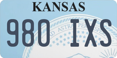 KS license plate 980IXS