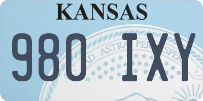 KS license plate 980IXY