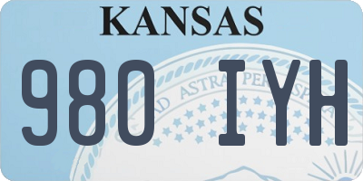 KS license plate 980IYH
