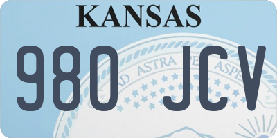 KS license plate 980JCV