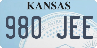 KS license plate 980JEE
