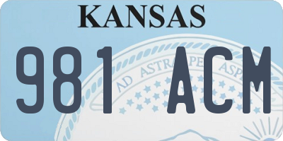 KS license plate 981ACM