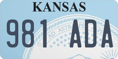 KS license plate 981ADA