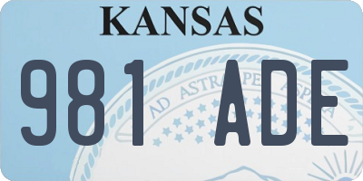 KS license plate 981ADE