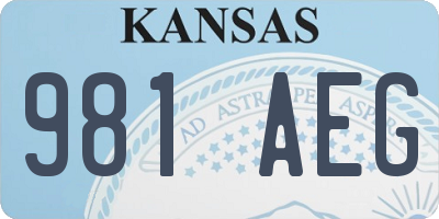 KS license plate 981AEG
