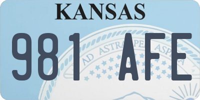KS license plate 981AFE