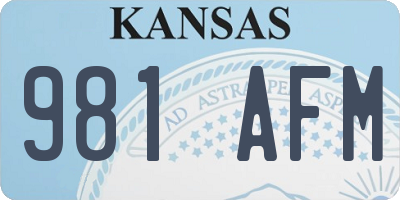 KS license plate 981AFM