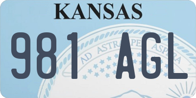KS license plate 981AGL