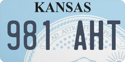 KS license plate 981AHT
