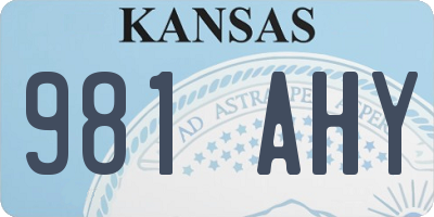 KS license plate 981AHY