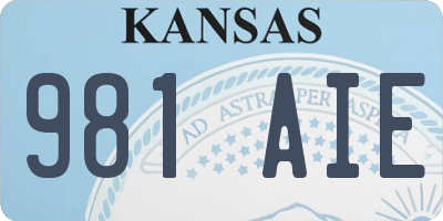 KS license plate 981AIE