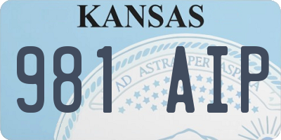 KS license plate 981AIP