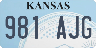 KS license plate 981AJG
