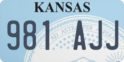 KS license plate 981AJJ