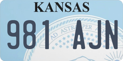 KS license plate 981AJN