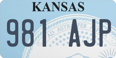 KS license plate 981AJP