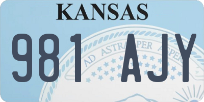 KS license plate 981AJY