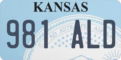 KS license plate 981ALD