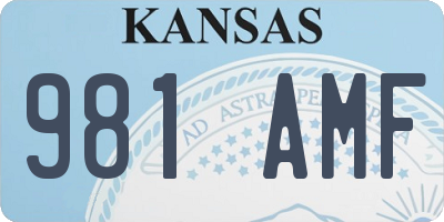 KS license plate 981AMF